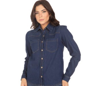 Camisa Jeans Recorte Fashion
